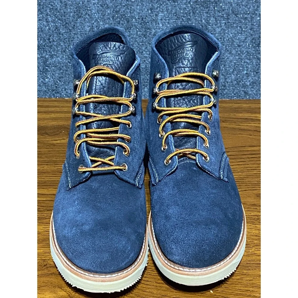 NEW 2013 Red wing x Concepts Plain Toe Boot 8821 Mens 9D Blue Suede Lace Up RARE